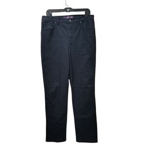 Gloria Vanderbilt Amanda Jeans Women's 12 Black Stretch Denim 32x31